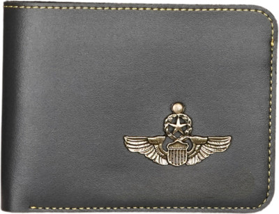 Vorak Ahimsa Men Formal Grey Artificial Leather Wallet(3 Card Slots)