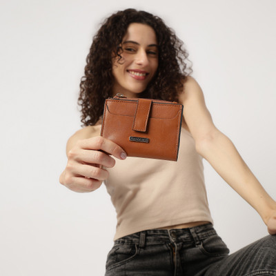 Fastrack Girls Casual Tan Artificial Leather Wallet(8 Card Slots)