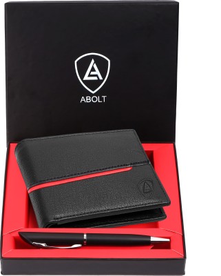 Abolt Men Casual, Formal, Travel, Trendy, Evening/Party Black Genuine Leather Wallet(8 Card Slots)