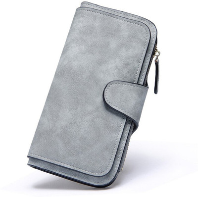 Inovera Women Grey Artificial Leather Wallet(14 Card Slots)