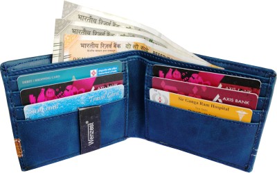 WENZEST Men & Women Blue Artificial Leather Wallet(6 Card Slots)