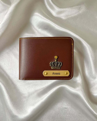 Navya Royal Art Men Casual, Ethnic, Evening/Party, Formal, Travel, Trendy Brown Artificial Leather, Genuine Leather Wallet(5 Card Slots)
