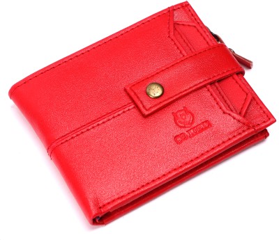 WILD BLISS Men Casual Red Canvas Wallet(12 Card Slots)