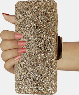 LINO PERROS Women Ethnic, Evening/Party Gold Artificial Leather Wallet