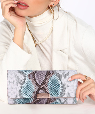 LINO PERROS Women Casual Grey Artificial Leather Wallet(6 Card Slots)