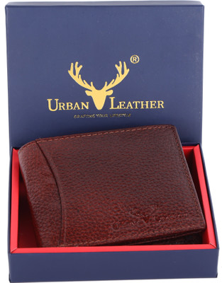 URBAN LEATHER Men Formal Brown Genuine Leather Wallet(7 Card Slots)