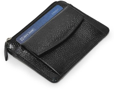 LOOPA Men Formal Black Genuine Leather Card Holder(10 Card Slots)