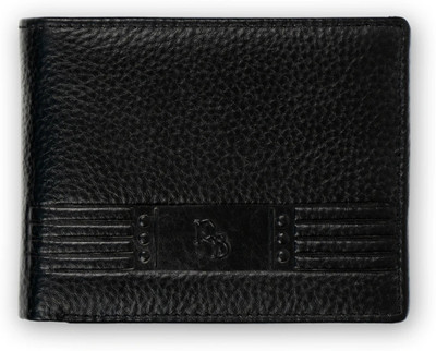 Rich Born Men Formal Black Genuine Leather Wallet(8 Card Slots)