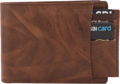 Keviv Men Casual, Formal, Travel Brown Artificial Leather Wallet(10 Card Slots)