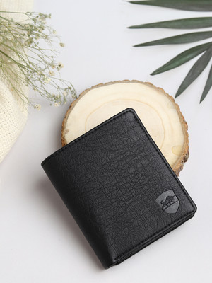 SAMTROH Men Black Artificial Leather Wallet(6 Card Slots)