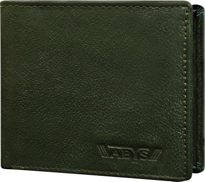 ABYS Men Casual, Ethnic, Evening/Party, Formal, Travel, Trendy Green Genuine Leather Wallet(8 Card Slots, Pack of 2)