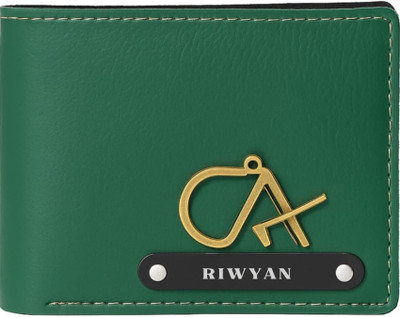 RIWYAN Men Casual, Formal, Travel, Trendy, Ethnic, Evening/Party Green Artificial Leather, Genuine Leather Wallet(7 Card Slots)