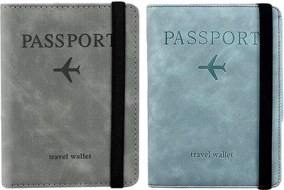 DVIMART Men & Women Travel Multicolor Artificial Leather Card Holder(9 Card Slots, Pack of 2)