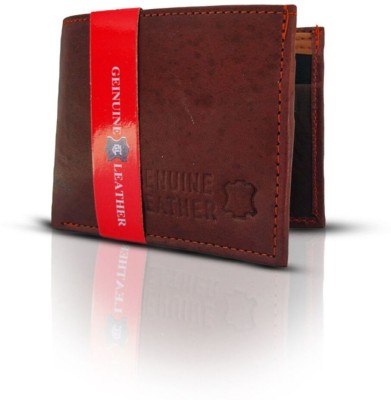 BRIGHTRON Men Maroon Genuine Leather Wallet(2 Card Slots)