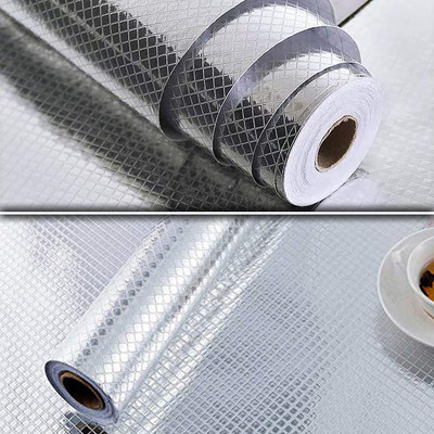 Walper Foils Abstract Silver Wallpaper(L x W: 200 cm x 60 cm)