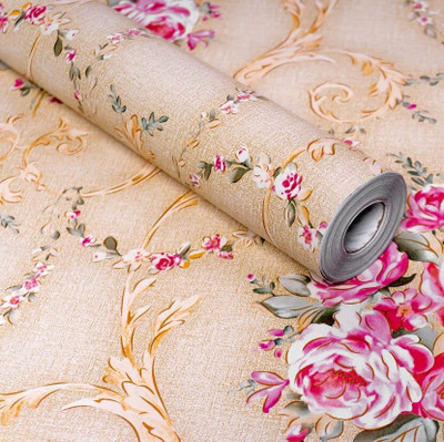 Anna Stella Decorative Beige Wallpaper(100 cm x 45 cm)