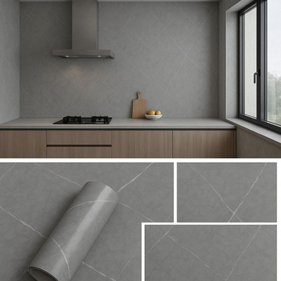 laheri Foils Abstract Grey Wallpaper(L x W: 60 cm x 200 cm)