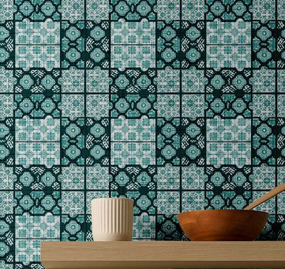 S4Sassy Vinyl Decorative Green Wallpaper(L x W: 304 cm x 63 cm)