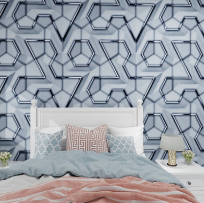 Jas Enterprise Vinyl Architecture Silver Wallpaper(L x W: 300 cm x 45 cm)