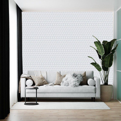 BRITISH TERMINAL Vinyl Abstract White Wallpaper(L x W: 300 cm x 45 cm)