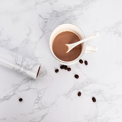 AAHISHAN PVC Classics White Wallpaper(L x W: 200 cm x 60 cm, Pack of 2)