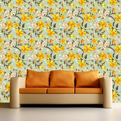 Guru Production Vinyl Decorative Multicolor Wallpaper(L x W: 250 cm x 250 cm)
