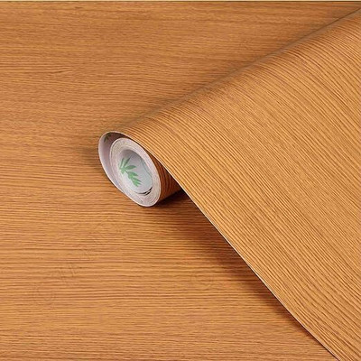 ZOVISU Vinyl Decorative Brown Wallpaper(L x W: 60 cm x 200 cm)