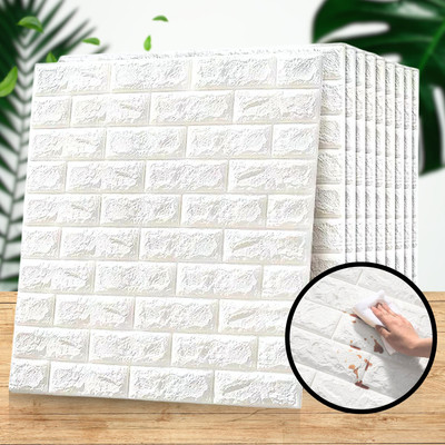 walldechub Vinyl Abstract White Wallpaper(L x W: 70 cm x 77 cm, Pack of 5)