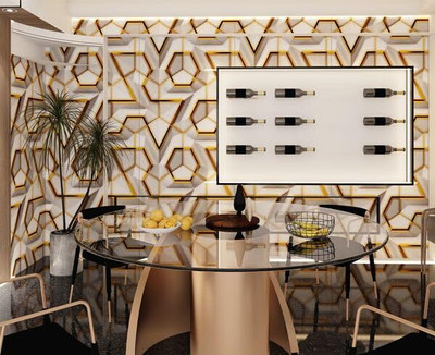 ASSBRI SHOPEE PVC Abstract White Wallpaper(L x W: 45 cm x 1000 cm)