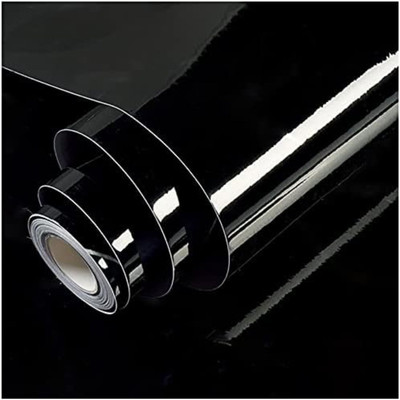 KANAKWALLMATE Vinyl Decorative Black Wallpaper(L x W: 30 cm x 177 cm)