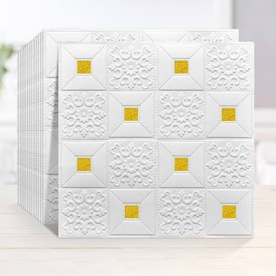 PASSA Decorative White Wallpaper(77 cm x 70 cm)
