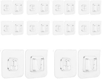 SJK Pack of 10 Pairs Self Adhesive Double-Sided Male Female Wall Hooks MFx10.291 Hook 1(Pack of 1)