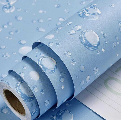 Vera Casa Vinyl Abstract Blue Wallpaper(L x W: 500 cm x 45 cm)