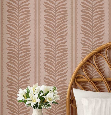 S4Sassy Vinyl Floral & Botanical Brown Wallpaper(L x W: 304 cm x 63 cm)