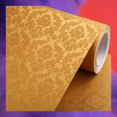Walltitude Vinyl Abstract Gold Wallpaper(L x W: 601 cm x 40.6 cm)