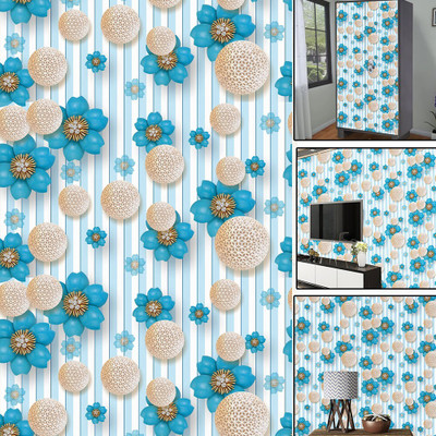 BDM Floral & Botanical Multicolor Wallpaper(240 cm x 40 cm, Pack of 2)