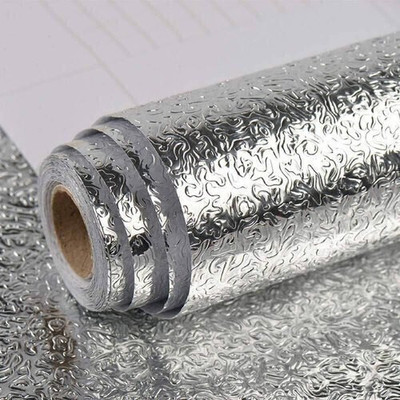 pixer Foils Decorative Silver Wallpaper(L x W: 600 cm x 40 cm)
