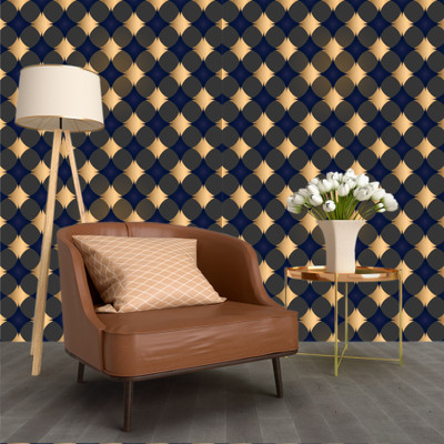 VWALL Abstract Multicolor Wallpaper(130 cm x 40 cm)