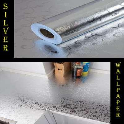 SOJITRA EXPORT Abstract Silver Wallpaper(200 cm x 60 cm)