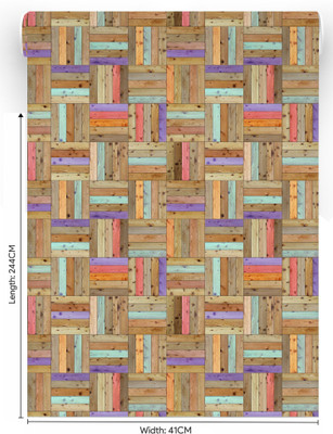 Guru Production Vinyl Decorative Multicolor Wallpaper(L x W: 1000 cm x 45 cm)