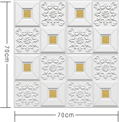 Ashmakam Vinyl Architecture Multicolor Wallpaper(L x W: 70 cm x 77 cm, Pack of 6)