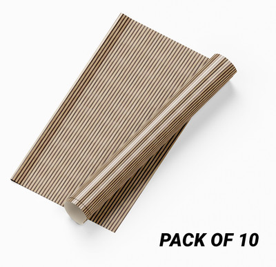 Guru Production Vinyl Decorative Brown Wallpaper(L x W: 300 cm x 45 cm, Pack of 10)