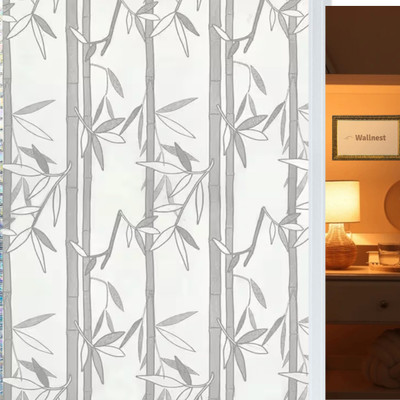 WALLNEST Vinyl Floral & Botanical White Wallpaper(L x W: 30.48 cm x 203.2 cm)