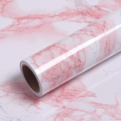JIARKA Vinyl Decorative Pink Wallpaper(L x W: 200 cm x 60 cm)