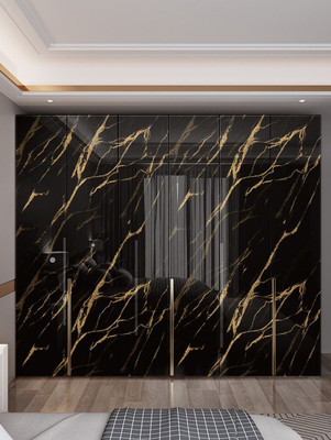 Peijinsart Vinyl Classics Black, Gold Wallpaper(L x W: 200 cm x 60 cm, Pack of 2)