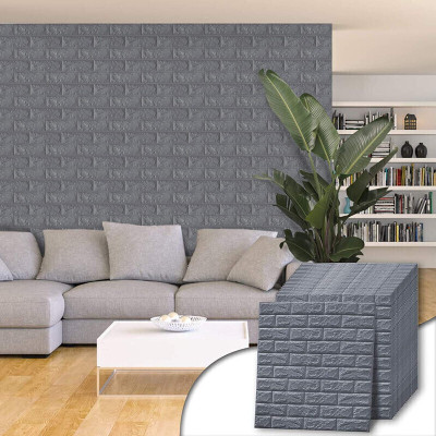 DVIN FASHION Vinyl Abstract Grey Wallpaper(L x W: 77 cm x 70 cm)