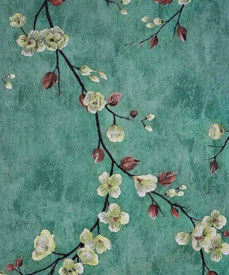 Pringo Floral & Botanical Green Wallpaper(500 cm x 45 cm)