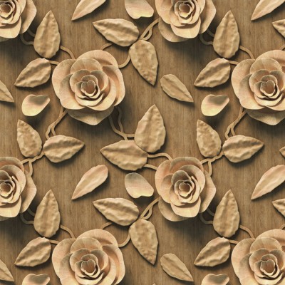 PrintCrown Architecture Brown Wallpaper(244 cm x 41 cm)