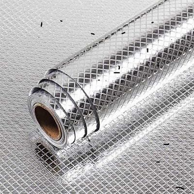 SOJITRA EXPORT Vinyl Classics Silver Wallpaper(L x W: 200 cm x 60 cm)