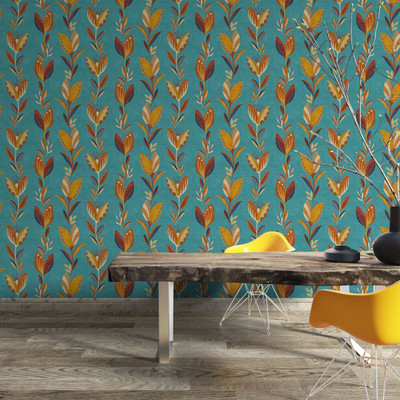 Guru Production Abstract Multicolor Wallpaper(1000 cm x 45 cm)
